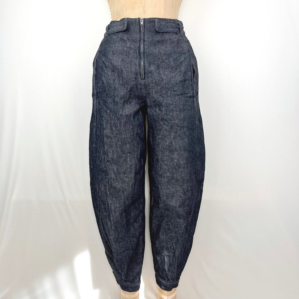 Maria Cornejo Barrel Denim Pants High Waist Womens 2 Avant Garde Dark Wash